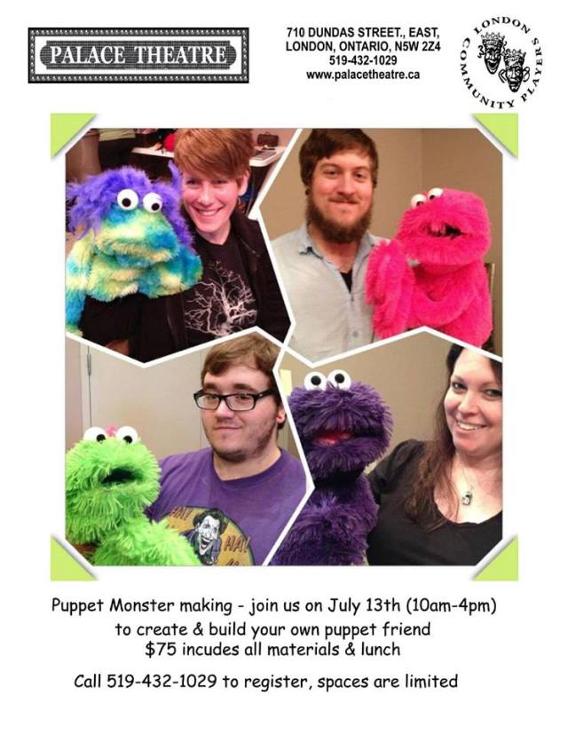 Puppet Making Day 3!  July 13!